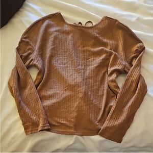 Women's Brown Long Sleeve Top